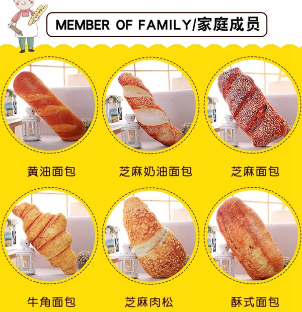 Planet Gates Creative Simulational Plush Bread Burger Shape Pillow Funny Food Nap Pillow And Cushion Kids Toy Birthday Gift 50cm/55cm