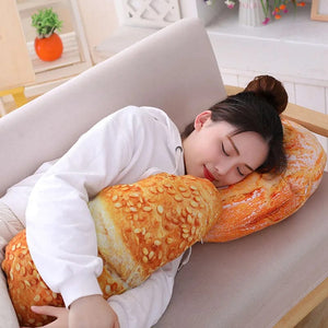 Planet Gates Creative Simulational Plush Bread Burger Shape Pillow Funny Food Nap Pillow And Cushion Kids Toy Birthday Gift 50cm/55cm
