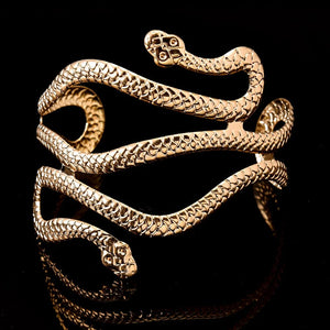Planet Gates Creative Snake Shape Bracelets Silver Plated Jewelry Personality Snake Arm Cuff Temperament Animal Opening Bangles Jewelry Gifts
