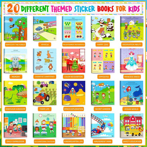 Planet Gates Creative Sticker Book Game Montessori Reusable Multiple Scenarios Cartoon DIY Puzzle Educational Learning Classic Toys For Kids