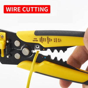 Planet Gates Crimper Cable Cutter Adjustable Automatic Wire Stripper Multifunctional Stripping Crimping Pliers Terminal Hand Tool