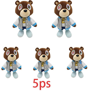 Planet Gates CRIMSON 30cm Kawaii Kanye Dropout Bear Teddy Bear Plush Toys Kanye West Graduation Soft Stuffed Home Room Decor Birthday Gift