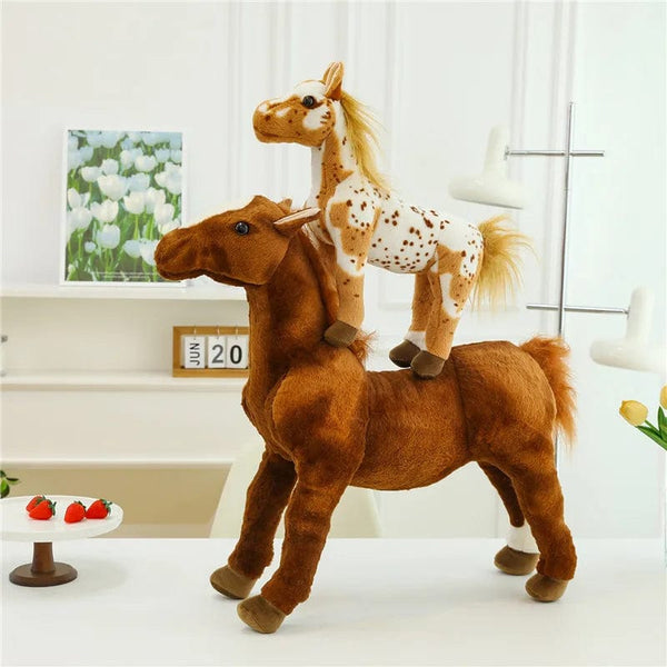 Planet Gates Cross-border ultra-realistic with skeleton sweat blood horse Hooker horse Lusa horse flower horse simulation plush toys gifts