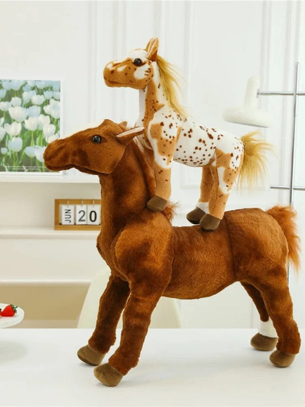 Planet Gates Cross-border ultra-realistic with skeleton sweat blood horse Hooker horse Lusa horse flower horse simulation plush toys gifts