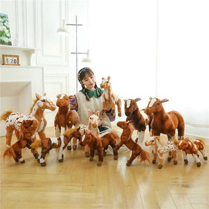 Planet Gates Cross-border ultra-realistic with skeleton sweat blood horse Hooker horse Lusa horse flower horse simulation plush toys gifts