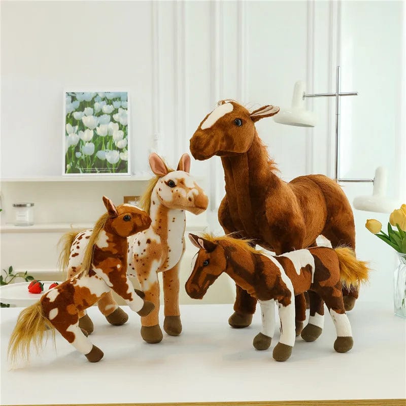 Planet Gates American Flower / 40cm Cross-border ultra-realistic with skeleton sweat blood horse Hooker horse Lusa horse flower horse simulation plush toys gifts