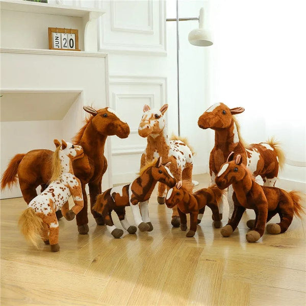 Planet Gates Cross-border ultra-realistic with skeleton sweat blood horse Hooker horse Lusa horse flower horse simulation plush toys gifts