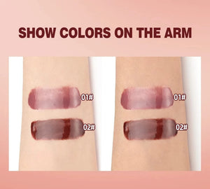 Planet Gates Crystal Dark Brown Mirror Water Lip Gloss Nude Lip Glaze Transparent Glass Oil Waterproof Liquid Lipstick Clear Tint Makeup