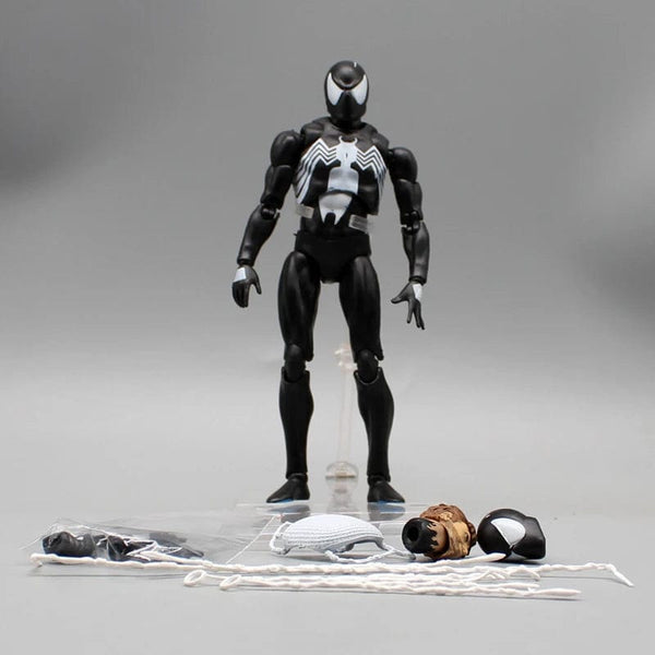 Planet Gates CT Black Spider-Man Action Figures Venom Spiderman Comic Version Mafex 147 Anime Figurine Statue Collection Model Decor Gift Toy