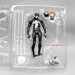 Planet Gates CT Black Spider-Man Action Figures Venom Spiderman Comic Version Mafex 147 Anime Figurine Statue Collection Model Decor Gift Toy