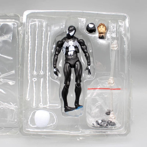 Planet Gates CT Black Spider-Man Action Figures Venom Spiderman Comic Version Mafex 147 Anime Figurine Statue Collection Model Decor Gift Toy