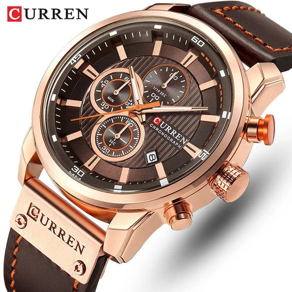 Planet Gates CURREN Brand Watch Men Leather Sports Watches Men's Army Military Quartz Wristwatch Chronograph Male Clock Relogio Masculino