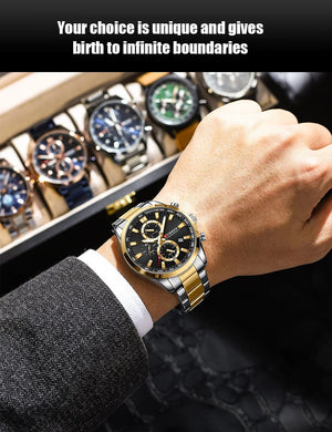 Planet Gates CURREN Casual Sporty Brand Stainless Steel Band Wristwatches for Men  Chronograph Quartz Watches with Date New 8445