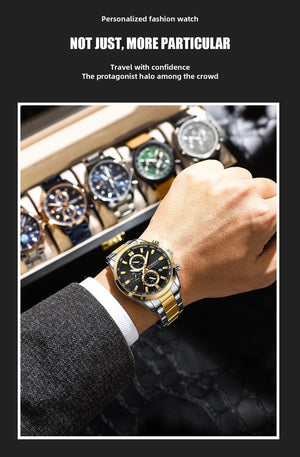 Planet Gates CURREN Casual Sporty Brand Stainless Steel Band Wristwatches for Men  Chronograph Quartz Watches with Date New 8445