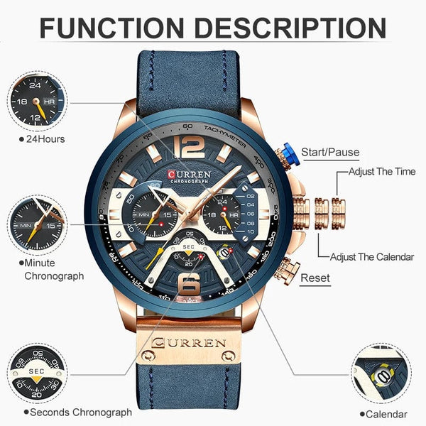 Planet Gates CURREN Luxury Brand Men Analog Leather Sports Watches Men's Army Military Watch Male Date Quartz Clock Relogio Masculino 2021