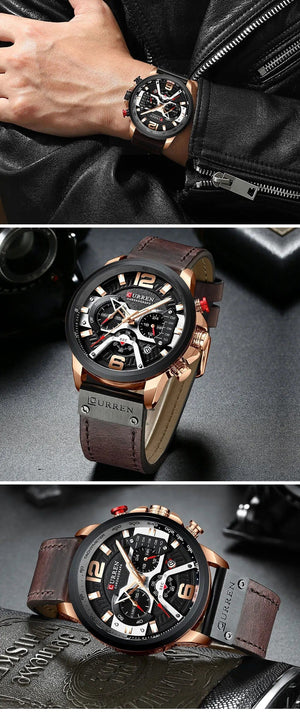 Planet Gates CURREN Luxury Brand Men Analog Leather Sports Watches Men's Army Military Watch Male Date Quartz Clock Relogio Masculino 2021