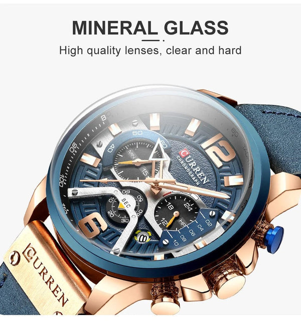 Planet Gates CURREN Luxury Brand Men Analog Leather Sports Watches Men's Army Military Watch Male Date Quartz Clock Relogio Masculino 2021