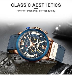 Planet Gates CURREN Luxury Brand Men Analog Leather Sports Watches Men's Army Military Watch Male Date Quartz Clock Relogio Masculino 2021