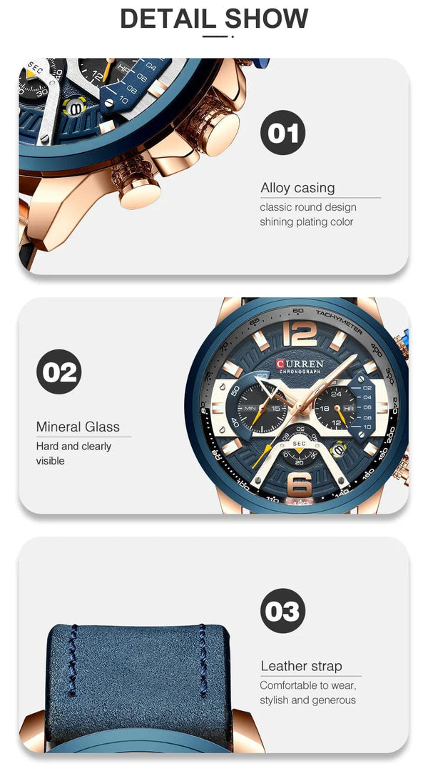 Planet Gates CURREN Luxury Brand Men Analog Leather Sports Watches Men's Army Military Watch Male Date Quartz Clock Relogio Masculino 2021