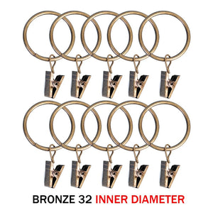 Planet Gates Curtain Hooks Hanging Clips Metal Clip Rustproof Curtain Rods holders Hangers Split Curtain Rings Buckles Eyelets Grommet Hook