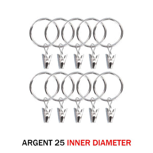 Planet Gates Curtain Hooks Hanging Clips Metal Clip Rustproof Curtain Rods holders Hangers Split Curtain Rings Buckles Eyelets Grommet Hook