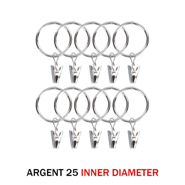 Planet Gates Curtain Hooks Hanging Clips Metal Clip Rustproof Curtain Rods holders Hangers Split Curtain Rings Buckles Eyelets Grommet Hook
