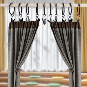 Planet Gates Curtain Hooks Hanging Clips Metal Clip Rustproof Curtain Rods holders Hangers Split Curtain Rings Buckles Eyelets Grommet Hook