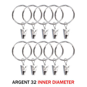 Planet Gates Curtain Hooks Hanging Clips Metal Clip Rustproof Curtain Rods holders Hangers Split Curtain Rings Buckles Eyelets Grommet Hook