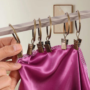 Planet Gates Curtain Hooks Hanging Clips Metal Clip Rustproof Curtain Rods holders Hangers Split Curtain Rings Buckles Eyelets Grommet Hook