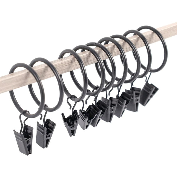 Planet Gates Curtain Hooks Hanging Clips Metal Clip Rustproof Curtain Rods holders Hangers Split Curtain Rings Buckles Eyelets Grommet Hook