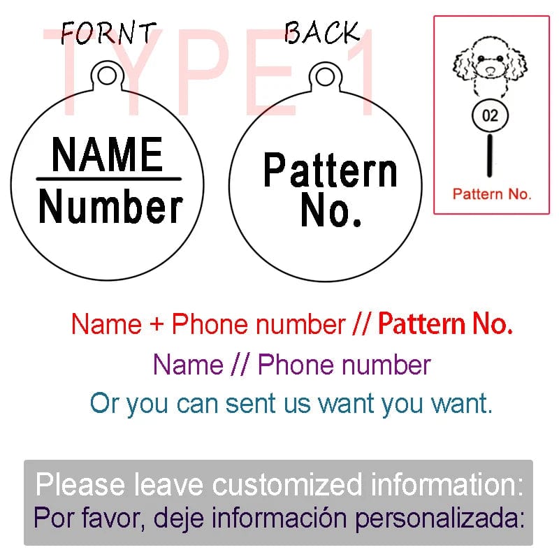 Planet Gates Custom Dog Cat ID Tag Engraved Personalized Pet Collar Charm Name Pendant Bone Keyring Necklace Puppy Accessory Dropshipping