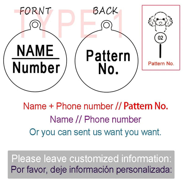 Planet Gates Custom Dog Cat ID Tag Engraved Personalized Pet Collar Charm Name Pendant Bone Keyring Necklace Puppy Accessory Dropshipping