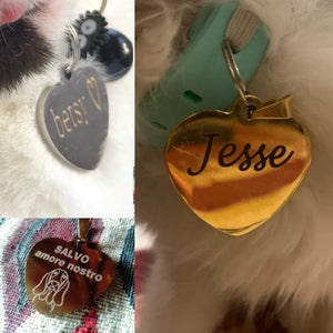 Planet Gates Custom Dog Cat ID Tag Engraved Personalized Pet Collar Charm Name Pendant Bone Keyring Necklace Puppy Accessory Dropshipping