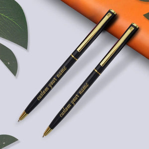 Planet Gates Custom Golden Text Ballpoint Pen Personalized Gift For School Office Logo Teacher Stationery Store Luxury Korean Product Writing