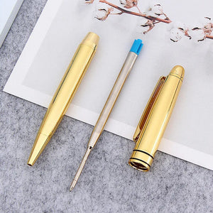 Planet Gates Custom Logo Gold Metal Ballpoint Pens Business Advertisement Signature Pens Office Supplies School Stationery Teacher Gift Pens