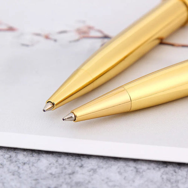 Planet Gates Custom Logo Gold Metal Ballpoint Pens Business Advertisement Signature Pens Office Supplies School Stationery Teacher Gift Pens