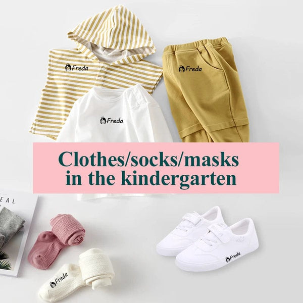 Planet Gates Custom-Made Baby Name Stamp DIY For Children Name Seal Student Clothes Chapter Not Easy To Fade Security Name Stamp Sticker