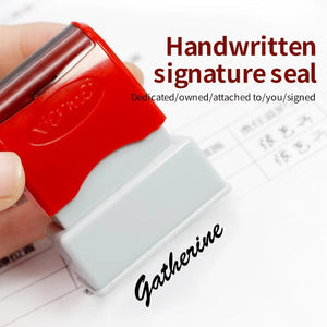 Planet Gates Custom Teacher Name Ink Stamp Signature Calligraphy Selfing-Inking Personalized Letter Stamp For School Student Child Cloths