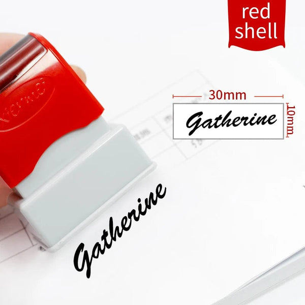 Planet Gates Custom Teacher Name Ink Stamp Signature Calligraphy Selfing-Inking Personalized Letter Stamp For School Student Child Cloths