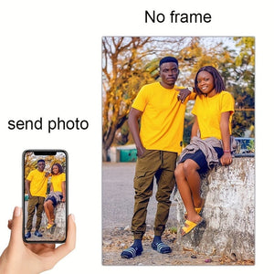 Planet Gates Customizable Unframed Canvas Poster Personalized Couple Photo Custom Family Photo Wall Art Home Decor Perfect Gift for Friends Family