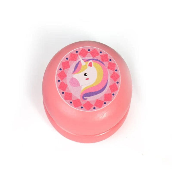 Planet Gates Cute Animal Print Wooden Yoyo Toys Ladybug Toy Kids Yo-Yo Creative Cartoon Unicorn Yo Yo Toys for Children 6cm Wooden Yo Yo Ball