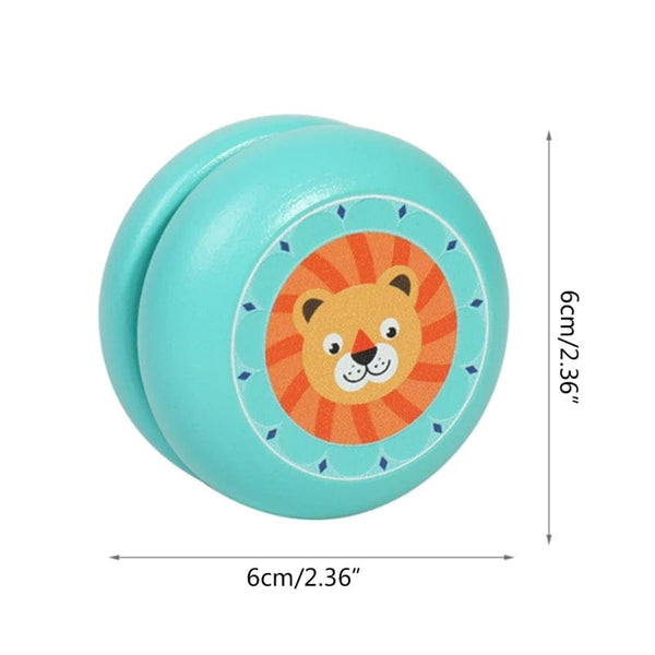 Planet Gates Cute Animal Print Wooden Yoyo Toys Ladybug Toy Kids Yo-Yo Creative Cartoon Unicorn Yo Yo Toys for Children 6cm Wooden Yo Yo Ball