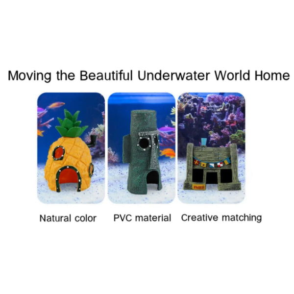 Planet Gates Cute Aquarium Resin Castle Fish Tank Decorations Castle Tower Ornaments Fish Tank Hiding Cave Aquarium Accessories Decoration