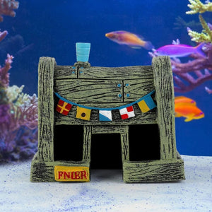 Planet Gates Cute Aquarium Resin Castle Fish Tank Decorations Castle Tower Ornaments Fish Tank Hiding Cave Aquarium Accessories Decoration