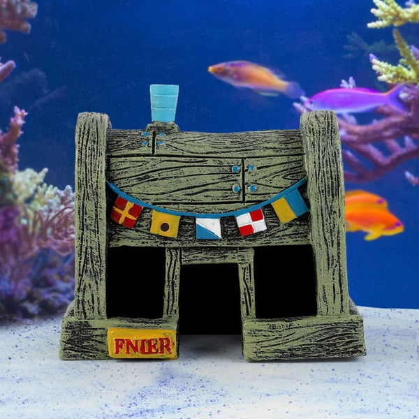 Planet Gates Cute Aquarium Resin Castle Fish Tank Decorations Castle Tower Ornaments Fish Tank Hiding Cave Aquarium Accessories Decoration