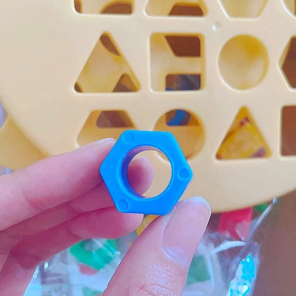 Planet Gates Cute Bear Children Geometric Shape Color Matching Puzzle Baby Montessori Educational Learning Toys Kids Interactive Battle Game