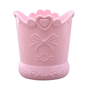 Planet Gates Cute Bow Pen Holder Candy Color Kawaii Pink Pencil Organizer Box Stand Container Office School Supplies Kitchen Jars