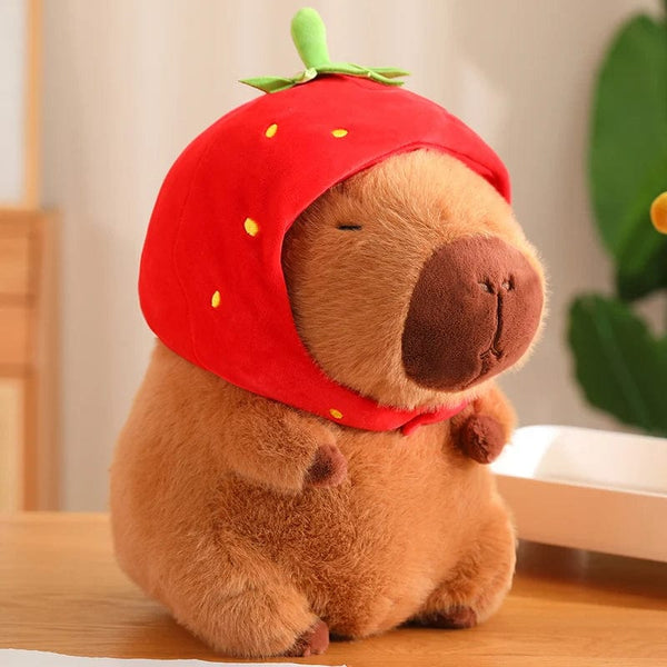 Planet Gates Cute Capybara Plush Toy Stuffed Animals Capybara with Turtle Backpack Soft Doll Kids Toys Birthday Christmas Gift