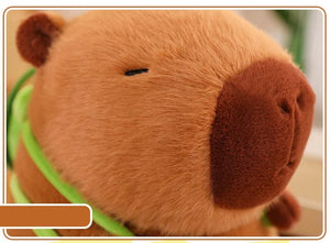 Planet Gates Cute Capybara Plush Toy Stuffed Animals Capybara with Turtle Backpack Soft Doll Kids Toys Birthday Christmas Gift