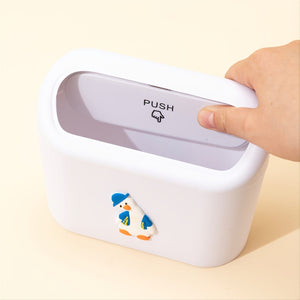 Planet Gates Cute Cartoon Car Trash Can With Flip-top Lid - Keep Your Car Clean And Tidy!